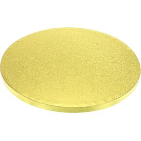 uxcell Cake Boards, 1Pcs 10 Inch - Cardboard Cake Drums, 1/2" Thick Round Cake Base, Sturdy Cake Plate for Pastry Cake DIY Dessert Display (Gold)