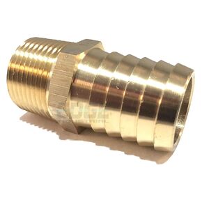 1" Hose ID to 3/4" Male NPT MNPT Straight Brass Fitting Fuel / AIR / Water / Oil / Gas / WOG (Qty 1)