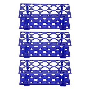 PATIKIL 28 Wells Tube Rack، 3 قطع حامل قارورة مزدوجة الطبقة متعددة الوظائف أنبوب الطرد المركزي لأنابيب Microcentrifuge 10/15/50 مل، برتقالي
