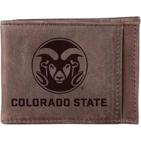 Team Sports America NCAA Appalachian State University Front Pocket Slim Wallet for Men | Minimalist Leather RFID Blocking Bifold Card Holder with Money Clip | Officially Licensed Stamped Logo