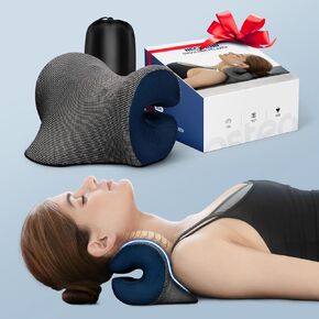 Osteo Neck Stretcher with Magnetic Therapy Cover, 2 Modes[Gentle/Strong] Pain Relief Cervical Traction Device, No Smell Neck and Shoulder Relaxer, Chiropractic Pillow for TMJ Headache Spine Alignment