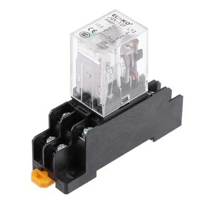 uxcell Electromagnetic Power Relay, JQX-13F DC 12V Coil DPDT 8 Pins Green Light Electromagnetic Power Relay + socket
