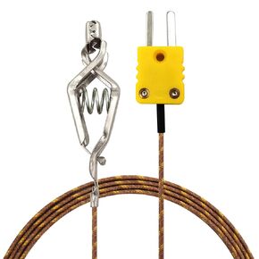 TL0500, K-Type Sensor Probes Alligator Clip Probe for K-Type Probe Thermocouple Sensor & Meter in Temperature Range from upto 500 °C