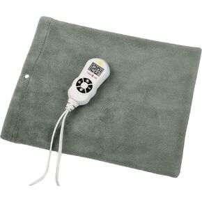 TheraCare Digital Heating Pad | Moist & Dry Heat | Variable Heat Settings | Sore Muscles | Soothing Warm Relief | Personal Size 12" x 15" | Programmable Shut Off Timer | Premium Gray Cover
