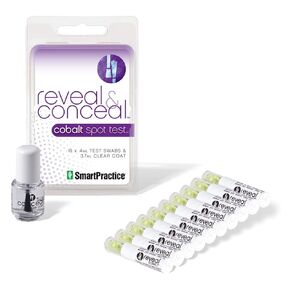 Reveal and Conceal Cobalt Test Kit by Smart Practice - Detecting Cobalt is a Snap - Test for Cobalt in Your Jewelry and Prevent Skin Exposure With Liquid Clear Coat - Includes 10 Test Swabs in Saudi Arabia