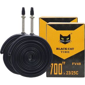 2 Pcs 700x23C/25C 700x28C/32C Bike Tubes, 48mm FV Presta Valve, 700C Bike Tire Tube for Road Bike