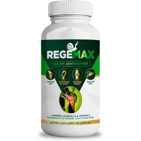 REGEMAX regenerates and Helps Alleviate Joint discomfort Supplement, Snail Protein, Boswellia Serrata, and Turmeric – 60 Caps. (1)