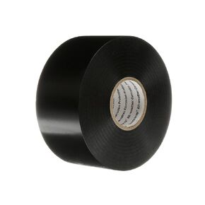 3M Scotchrap Vinyl Corrosion Protection Tape 50, 2 in x 100 ft, Black PVC, 10 mil Thick, Premium Grade, Printed, Excellent Tacking, High Conformability, Pressure Sensitive Rubber Adhesive, 1 Roll