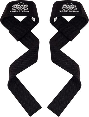 Lifting Straps Gym for Weight Lifting, Wrist Wraps Wrist Straps for Powerlifting, Dead lifting and Strength Training, 24" Cotton Straps with 4" thick Neoprene Padding for Men and Women in Saudi Arabia