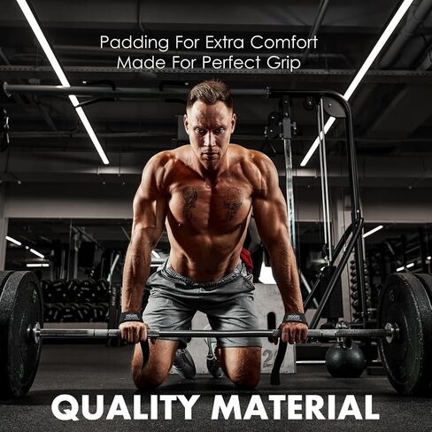 Lifting Straps Gym for Weight Lifting, Wrist Wraps Wrist Straps for Powerlifting, Dead lifting and Strength Training, 24" Cotton Straps with 4" thick Neoprene Padding for Men and Women in Saudi Arabia
