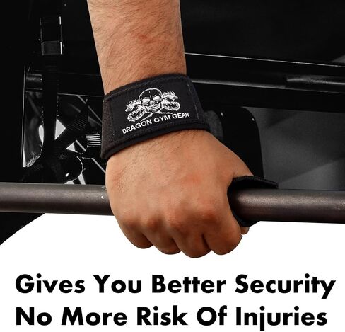 Lifting Straps Gym for Weight Lifting, Wrist Wraps Wrist Straps for Powerlifting, Dead lifting and Strength Training, 24" Cotton Straps with 4" thick Neoprene Padding for Men and Women in Saudi Arabia