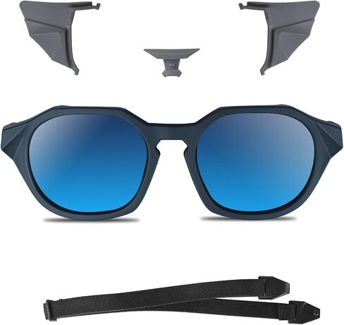 Polarized Sunglasses for Men Women, UV Protection, Light Shields Design with Elastic Strap, Ideal for Cycling Running Fishing Outdoor Sport, Blue in Saudi Arabia