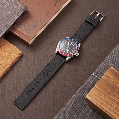 SEURE Canvas Quick Release Watch Band,Cotton Fabric Watch Straps 18mm 19mm 20mm 21mm 22mm 24mm for Men and Women in Saudi Arabia