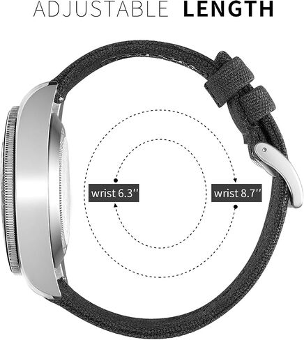 SEURE Canvas Quick Release Watch Band,Cotton Fabric Watch Straps 18mm 19mm 20mm 21mm 22mm 24mm for Men and Women in Saudi Arabia