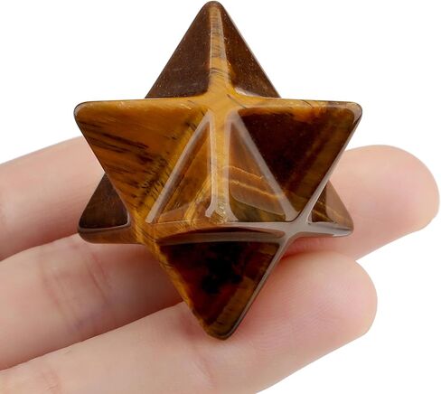 QINJEIJIE Amethyst Merkaba Crystal 1" Natural Healing Stones Sacred Meditation Energy Generator Crystal Grid Home Decor Protection Cleansing Spiritual Gifts Reiki 3D Star Dodecahedron in Saudi Arabia