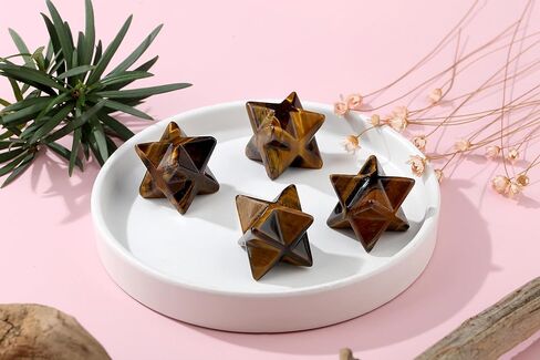 QINJEIJIE Amethyst Merkaba Crystal 1" Natural Healing Stones Sacred Meditation Energy Generator Crystal Grid Home Decor Protection Cleansing Spiritual Gifts Reiki 3D Star Dodecahedron in Saudi Arabia