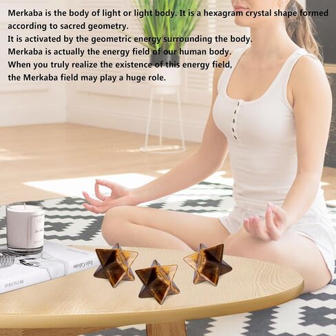 QINJEIJIE Amethyst Merkaba Crystal 1" Natural Healing Stones Sacred Meditation Energy Generator Crystal Grid Home Decor Protection Cleansing Spiritual Gifts Reiki 3D Star Dodecahedron in Saudi Arabia