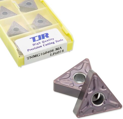 TJR® 10pcs TNMG Indexable Carbide Lathe Inserts of CNC Lathes and standart Lathes for Stainless Steel, Steel, Cast Iron and Other Metal Machining (TNMG160408-MA LF6018) in Saudi Arabia