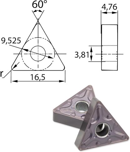 TJR® 10pcs TNMG Indexable Carbide Lathe Inserts of CNC Lathes and standart Lathes for Stainless Steel, Steel, Cast Iron and Other Metal Machining (TNMG160408-MA LF6018) in Saudi Arabia