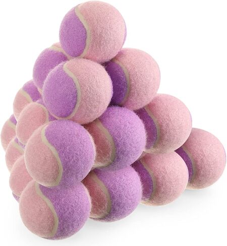 24 Pack Tennis Balls for Kids 75% Low Compression Stage Kids Tennis Ball Bulk for Beginners Ball Machine Training Transition Practicing PET Dog Playing Practice on Short 36 Foot Court in Saudi Arabia
