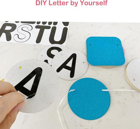 200 قطعة 3 بوصة DIY بريق الصداقة سوار حزب راية الزينة، عيد ميلاد Tayl SW Era حزب الزينة، للتخصيص عيد ميلاد سعيد راية، جولة حزب اللوازم حزب زينة للنساء in Saudi Arabia
