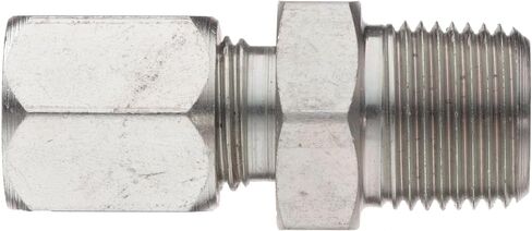 Brennan C2403-08-08 Steel Flareless Bite Tube Fitting, Union, 1/2" Tube OD in Saudi Arabia