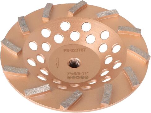 7 Inch Diamond Cup Grinding Wheel 12-Segments Heavy Duty Turbo Row Grinding Disc Diamond Segments 5/8-11 Arbor for Angle Grinder Polishing and Cleaning Concrete Granite Marble Stone in Saudi Arabia