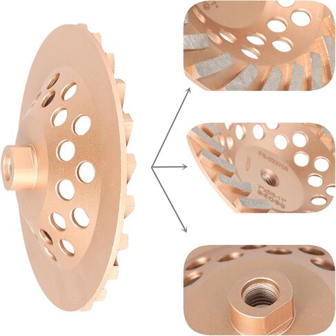 7 Inch Diamond Cup Grinding Wheel 12-Segments Heavy Duty Turbo Row Grinding Disc Diamond Segments 5/8-11 Arbor for Angle Grinder Polishing and Cleaning Concrete Granite Marble Stone in Saudi Arabia