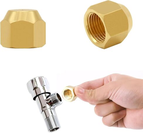2 حزمة 3/8 "OD أنبوب مضيئة غطاء عرافة النحاس SAE 45 درجة مضيئة وصلة أنابيب أنثى سدادة التوصيل عرافة موضوع المقبس التوصيل تركيبات الغاز in Saudi Arabia