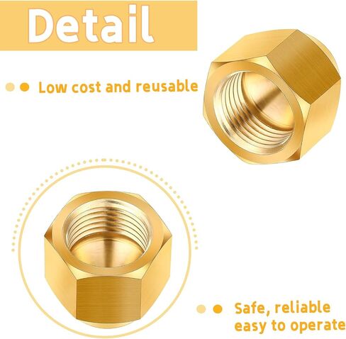 2 حزمة 3/8 "OD أنبوب مضيئة غطاء عرافة النحاس SAE 45 درجة مضيئة وصلة أنابيب أنثى سدادة التوصيل عرافة موضوع المقبس التوصيل تركيبات الغاز in Saudi Arabia