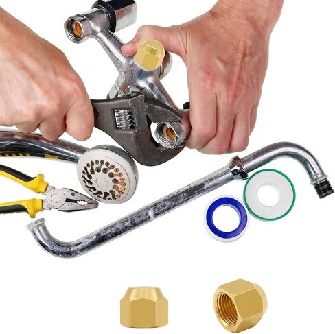 2 حزمة 3/8 "OD أنبوب مضيئة غطاء عرافة النحاس SAE 45 درجة مضيئة وصلة أنابيب أنثى سدادة التوصيل عرافة موضوع المقبس التوصيل تركيبات الغاز in Saudi Arabia