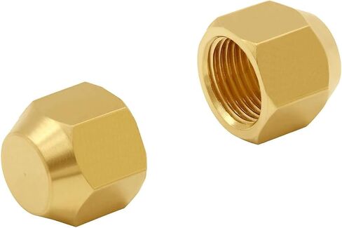 2 حزمة 3/8 "OD أنبوب مضيئة غطاء عرافة النحاس SAE 45 درجة مضيئة وصلة أنابيب أنثى سدادة التوصيل عرافة موضوع المقبس التوصيل تركيبات الغاز in Saudi Arabia