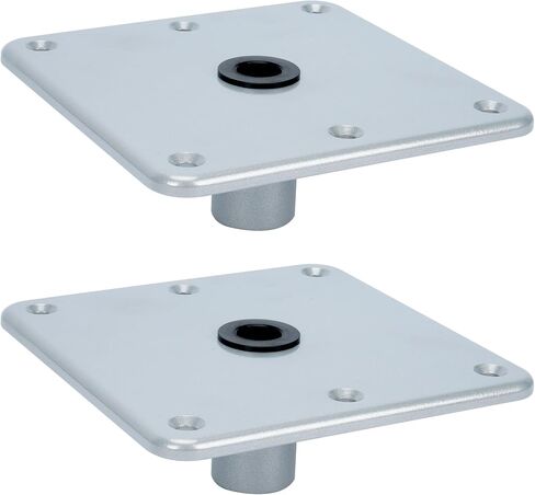 2pcs Boat Seat Base, 7" x 7" Boat Seat Pedestal Aluminum with 3/4" Pin Post Socket for Most Boat Seats in Saudi Arabia