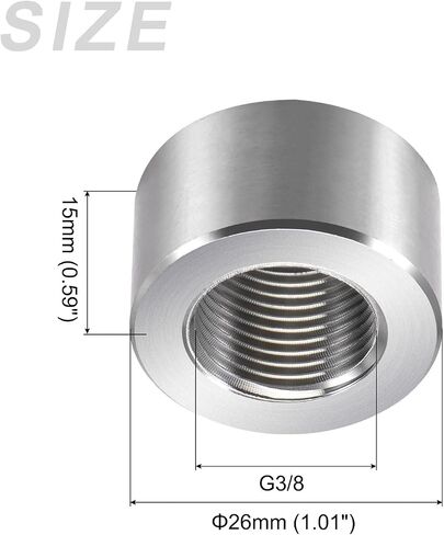 Weld on Bung Female Pipe (G3/8) 2Pcs, Stainless Steel Insert Weldable Fuel Tank Fitting - for Component Maintenance, Weld-On Adapter in Saudi Arabia