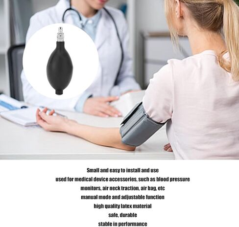 Replacement Pressure Bulb, Adjustable Air Release Valve for Monitors Bag Pump Inflation Rubber Monitor Manual Hand with Tubing Sphygmomanometer in Kuwait