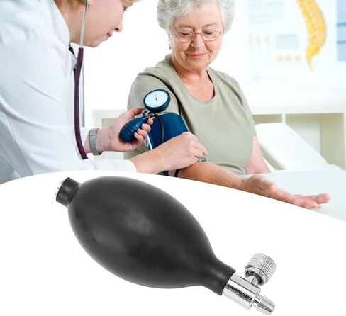 Replacement Pressure Bulb, Adjustable Air Release Valve for Monitors Bag Pump Inflation Rubber Monitor Manual Hand with Tubing Sphygmomanometer in Kuwait