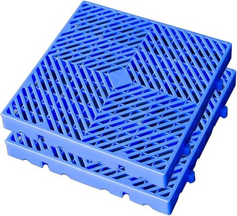 Plastic Pallets Breathable Waterproof, 2PCS Lightweight Breathable Grid Ventilation Pallet, Indoor & Outdoor Storage Grid Pad, Easy To Stack for Kennel, Garden, Basement, Patio Etc,400*400*50mm in Saudi Arabia