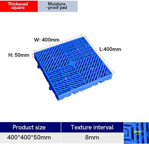 Plastic Pallets Breathable Waterproof, 2PCS Lightweight Breathable Grid Ventilation Pallet, Indoor & Outdoor Storage Grid Pad, Easy To Stack for Kennel, Garden, Basement, Patio Etc,400*400*50mm in Saudi Arabia