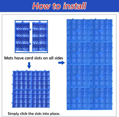 Plastic Pallets Breathable Waterproof, 2PCS Lightweight Breathable Grid Ventilation Pallet, Indoor & Outdoor Storage Grid Pad, Easy To Stack for Kennel, Garden, Basement, Patio Etc,400*400*50mm in Saudi Arabia