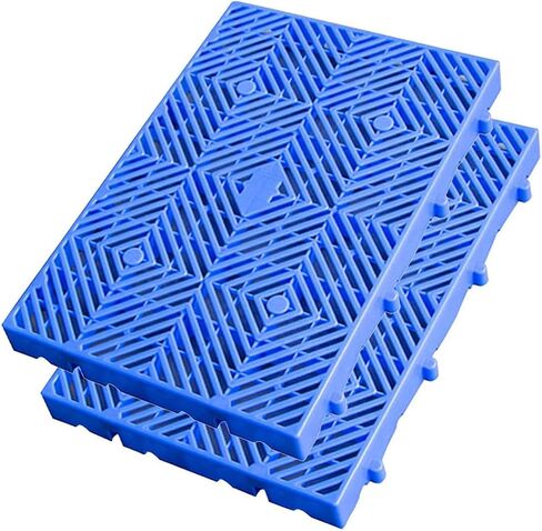 Plastic Pallets Breathable Waterproof, 2PCS Lightweight Breathable Grid Ventilation Pallet, Indoor & Outdoor Storage Grid Pad, Easy To Stack for Kennel, Garden, Basement, Patio Etc,400*400*50mm in Saudi Arabia