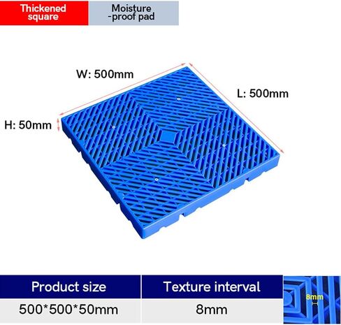 Plastic Pallets Breathable Waterproof, 2PCS Lightweight Breathable Grid Ventilation Pallet, Indoor & Outdoor Storage Grid Pad, Easy To Stack for Kennel, Garden, Basement, Patio Etc,400*400*50mm in Saudi Arabia