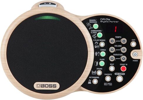 حزمة شريك الإيقاع Boss DR-01S مع مفتاح قدم مزدوج Boss FS-6، 12 قطعة من اختيار الجيتار وقماش تلميع الصوت السائل in Saudi Arabia