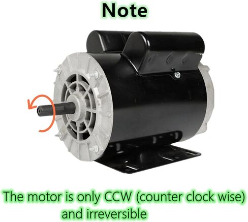 Universal 3 HP Air Compressor Motor 60HZ 56 Frame 5/8 Inch Shaft 115/230V 3450RPM Black in Saudi Arabia