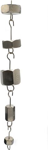 EISCO Brass Weight Set - 8 Weights & 3 Spare Hooks - with Wooden Storage Block in Saudi Arabia