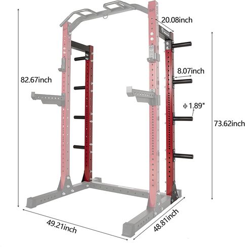 Signature Fitness SF-SS1 1,000 Pound Capacity 3" x 3" Power Rack Squat Stand, Includes J-Hooks and Safety Spotter Arms, Optional Conversion Kits in Saudi Arabia