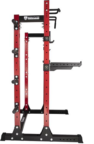 Signature Fitness SF-SS1 1,000 Pound Capacity 3" x 3" Power Rack Squat Stand, Includes J-Hooks and Safety Spotter Arms, Optional Conversion Kits in Saudi Arabia