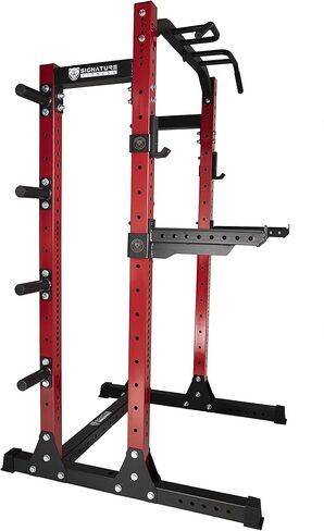 Signature Fitness SF-SS1 1,000 Pound Capacity 3" x 3" Power Rack Squat Stand, Includes J-Hooks and Safety Spotter Arms, Optional Conversion Kits in Saudi Arabia