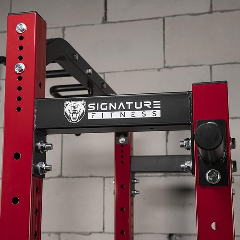 Signature Fitness SF-SS1 1,000 Pound Capacity 3" x 3" Power Rack Squat Stand, Includes J-Hooks and Safety Spotter Arms, Optional Conversion Kits in Saudi Arabia