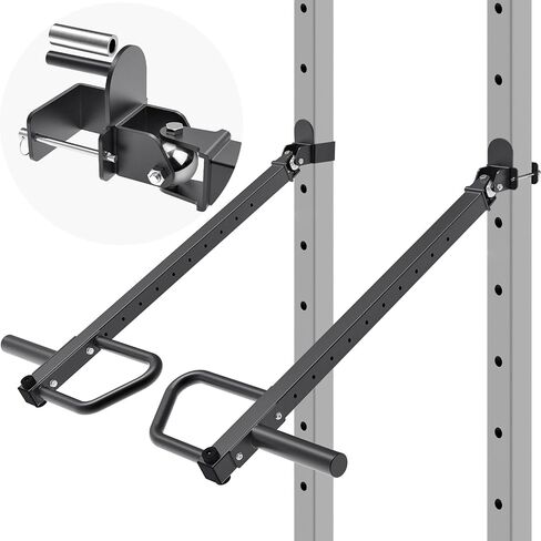 SELEWARE Heavy Duty Adjustable Jammer Arms Lever Arms - 600 lbs Capacity, Alloy Steel, Fits 2'' x 2'' and 3'' x 3'' Power Racks with 5/8" or 1" Holes, Home Gym Strength Training, Compatible with 2" Olympic Plates in Saudi Arabia