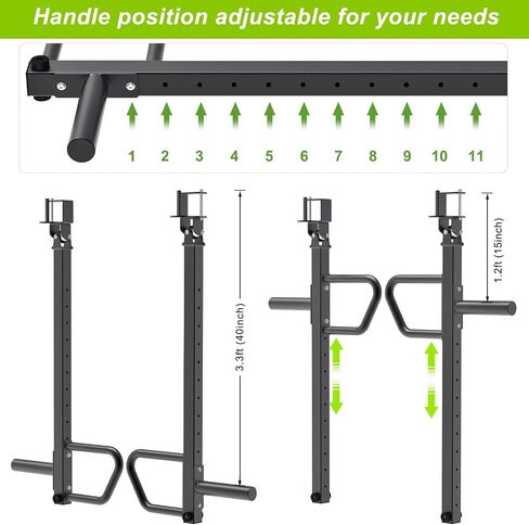 SELEWARE Heavy Duty Adjustable Jammer Arms Lever Arms - 600 lbs Capacity, Alloy Steel, Fits 2'' x 2'' and 3'' x 3'' Power Racks with 5/8" or 1" Holes, Home Gym Strength Training, Compatible with 2" Olympic Plates in Saudi Arabia